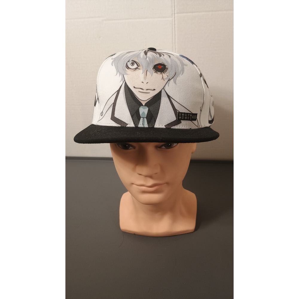 Tokyo Ghoul re Snapback Hat Unisex OSFM White Black Excellent Ken Kaneki Anime